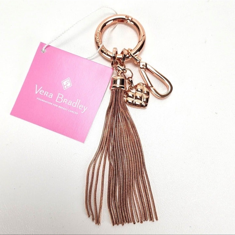 NWT Vera Bradley Love & Hope Bag Charm For Breast Cancer Awareness